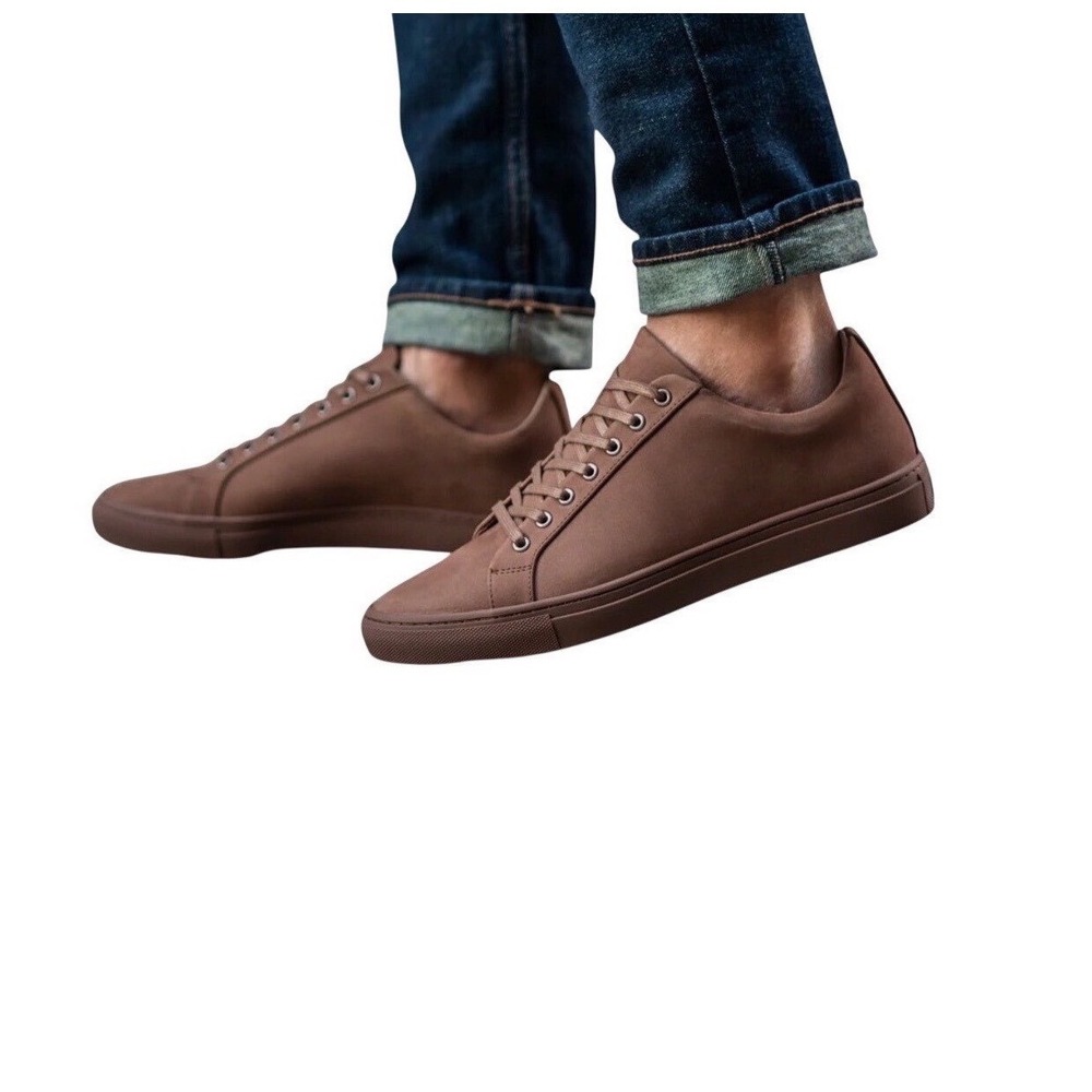 Thursday Boot Co Premier Low Top Sneakers Toffee Nubuck Leather Mens 8 US